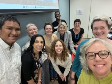 Photograph (selfie) of some members of the SABII team, smiling at the camera.