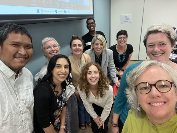 Photograph (selfie) of some members of the SABII team, smiling at the camera.